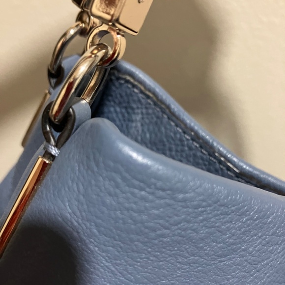 Cornflower Blue Coach Three-Compartment Handbag - Picture 9 of 10